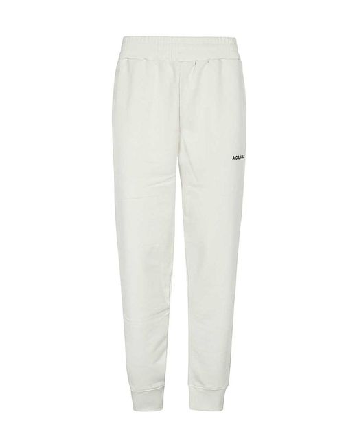 A_COLD_WALL* White Logo-Print Cotton Track Pants for men