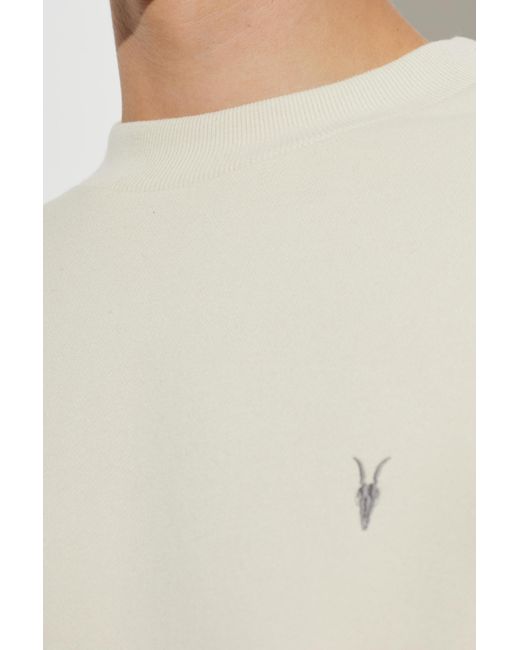 AllSaints White Asher Logo Sweatshirt for men