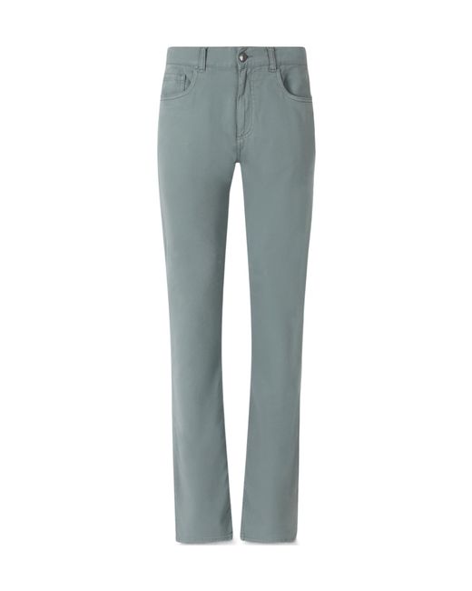 Canali Blue Straight-Fit Pants for men