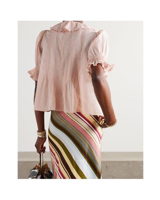 Doen Pink Ruffled Top