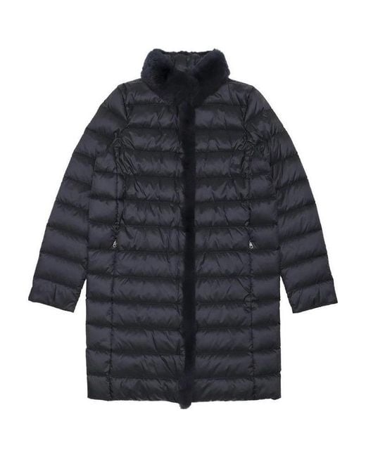 Weekend by Maxmara Blue Logo Quilted Down Jacket