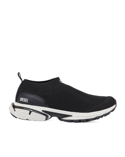 DIESEL Black Pro-V-Dense-Slip-On Knit Sock Sneakers for men
