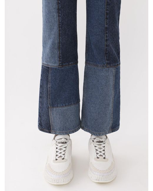 Chloé Blue Chloé Cropped Flared Jeans