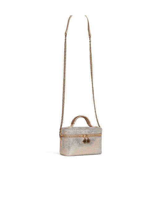 Stella McCartney Metallic Falabella Vanity Zipped Tote Bag