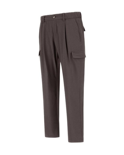 Herno Gray Resort Cargo Trousers for men