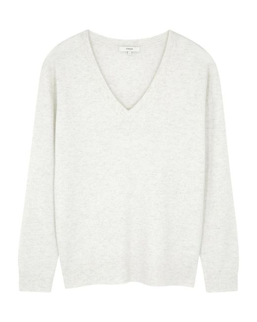 Vince White Weekend Cashmere Jumper