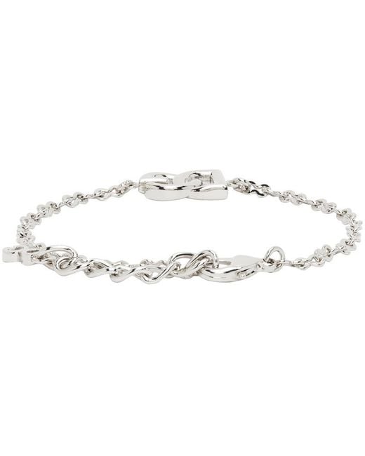 Dolce & Gabbana Metallic Dg Logo Link Bracelet for men
