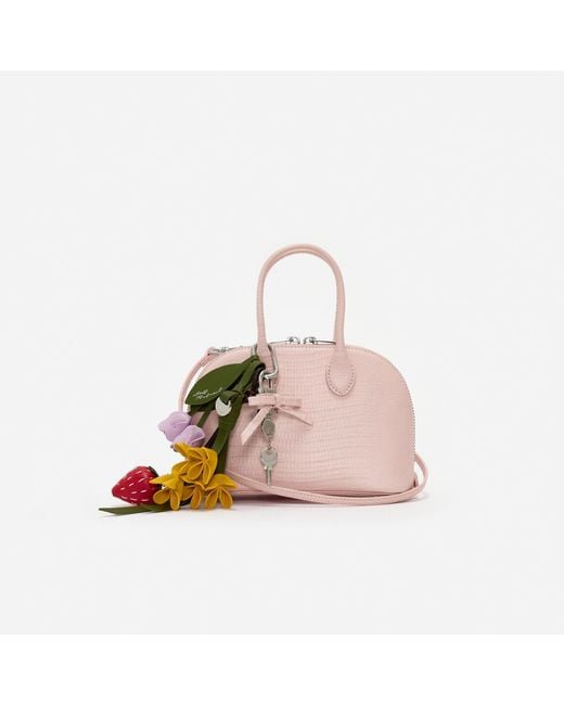 Self-Portrait Pink Embossed Mini Handbag