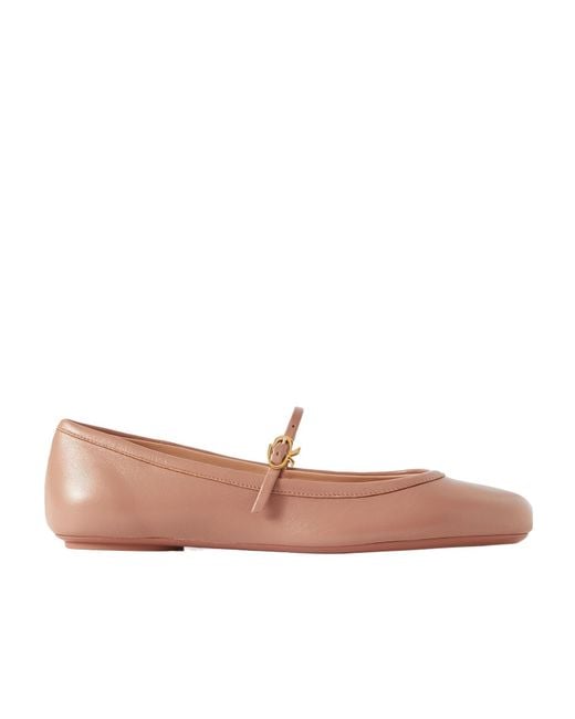 Gianvito Rossi Pink Round Head Ballet Flats