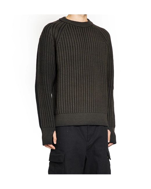 Junya Watanabe Gray Long-Sleeved Crewneck Jumper for men