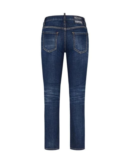 DSquared² Blue Low Rise Skinny Fit Jeans