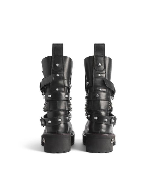 Balenciaga Black Buckle Detailed Boots for men