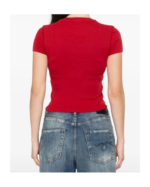 Re/done Red Short-Sleeved T-Shirt