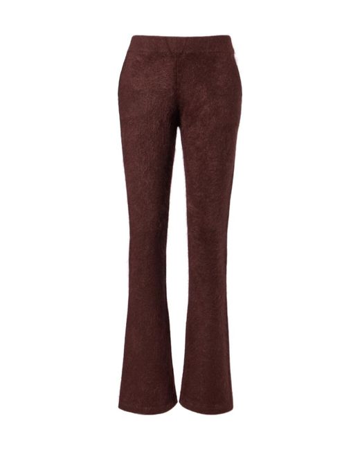 Dorothee Schumacher Brown Fluffy Statement Wool And Cashmere-Blend Flared Pants