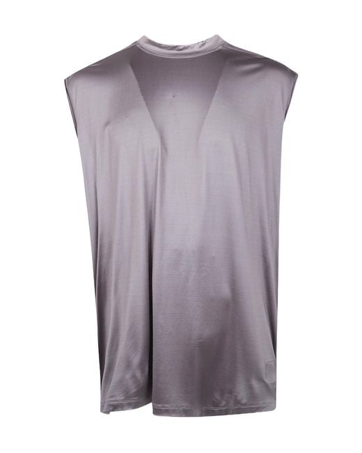 Rick Owens Purple Solid Color T-Shirt for men