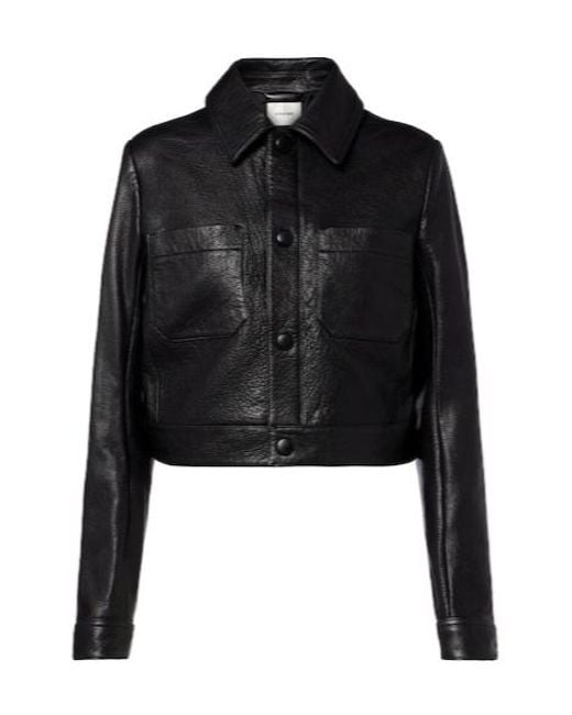FRAME Black The Small Leather Jacket