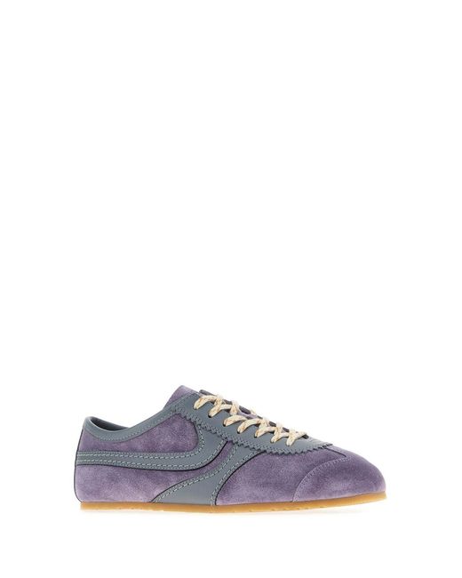 Dries Van Noten Multicolor Lilac Suede Sneakers