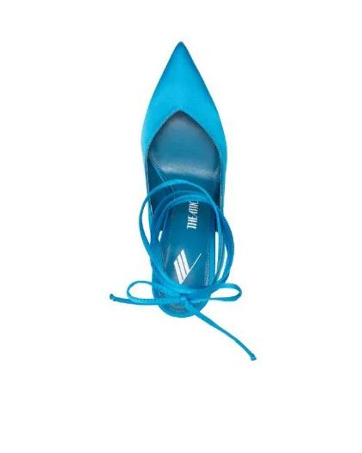 The Attico Blue Ankle-Tied Leather Pumps