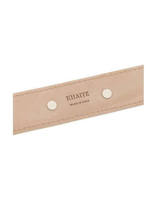 Khaite White Benny Embellished Buckled Belt