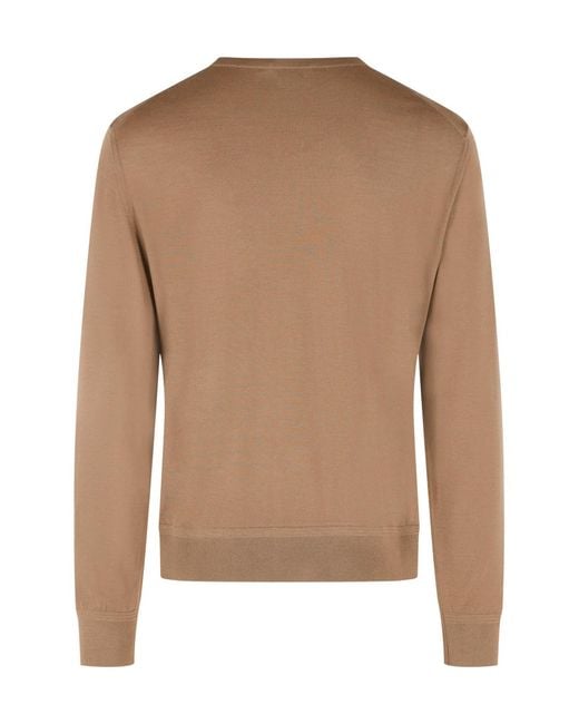 Tom Ford Brown Crewneck Knitted Top for men
