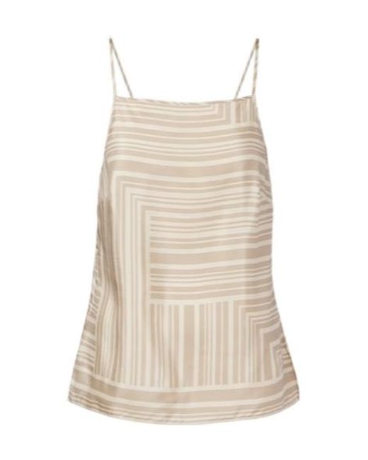 Joseph Natural Printed Silk Top