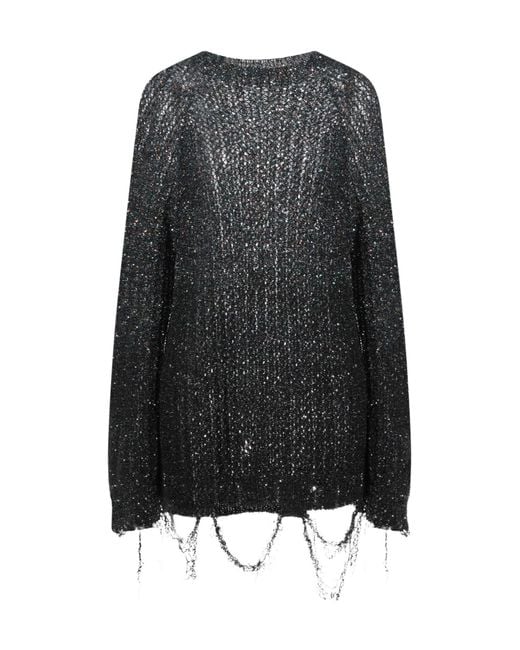 Maison Margiela Gray Solid Color Knitted Top