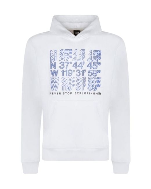 The North Face White Graphic Hoodies for men