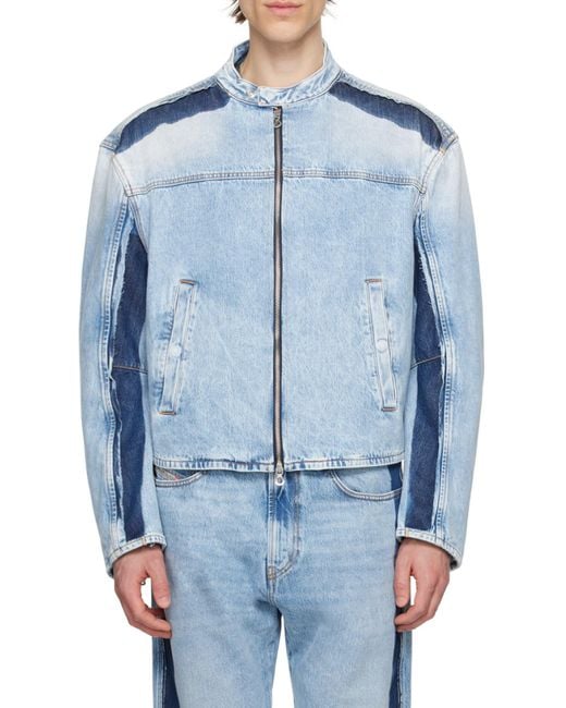 DIESEL Blue D-Marge-S1 Denim Jacket for men