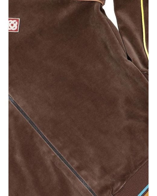 Casablanca Brown Velour Track Jacket for men