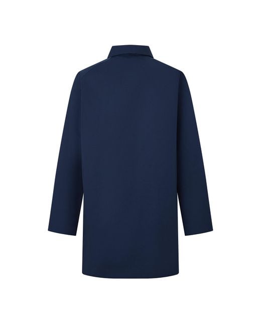 Barbour Blue Single-Breasted Mid-Length Utility Jacket for men