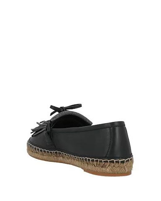 Brunello Cucinelli Black Plain Colour Espadrilles