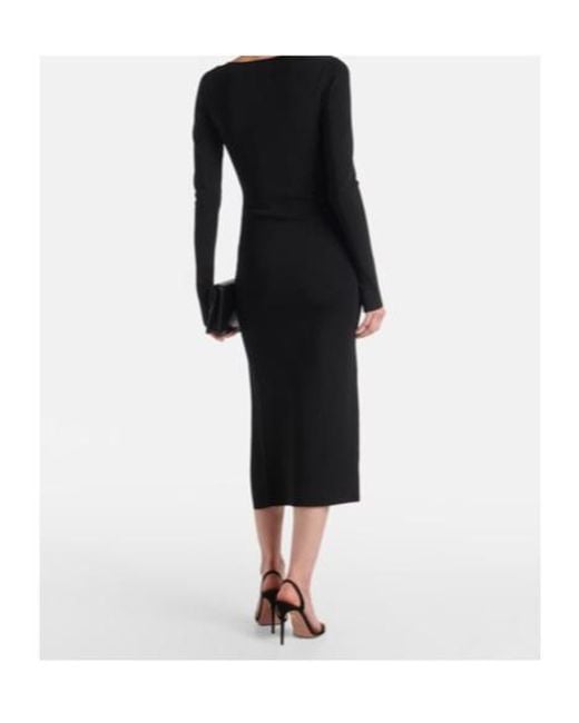 Galvan Black Kaia Midi Dress
