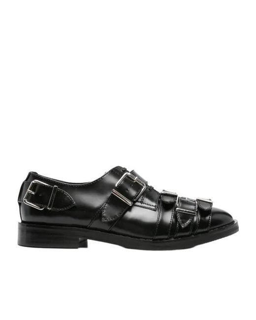 Simone Rocha Black Multi-Buckle Brogue Shoes for men