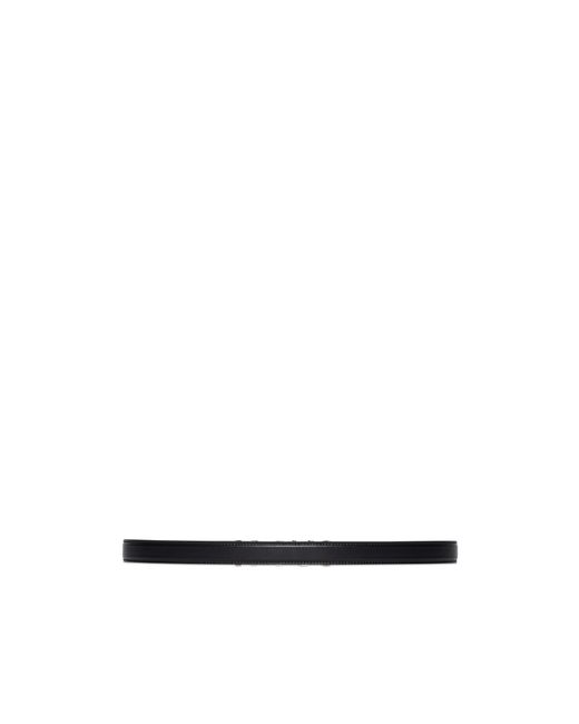 Gucci Black Logo Lettering Plaque Buckle Belt