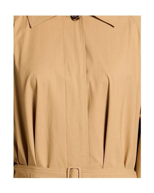 Max Mara Natural Plain Colour Full-Length Jackets
