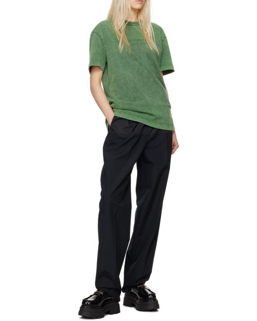 Alexander Wang Black Drawstring Nylon Trousers