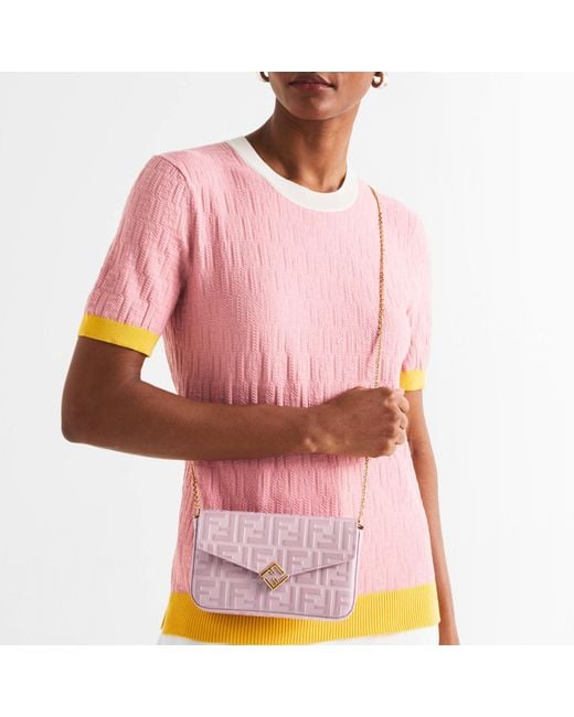 Fendi Pink Chain Wallet