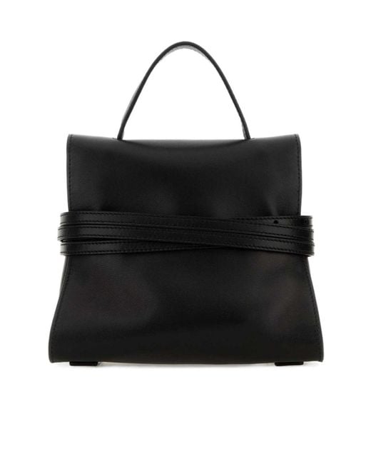 Moschino Black Tie Me Top Handle Bag