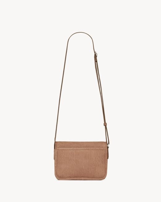 Saint Laurent White Niki Foldover Top Small Messenger Bag for men