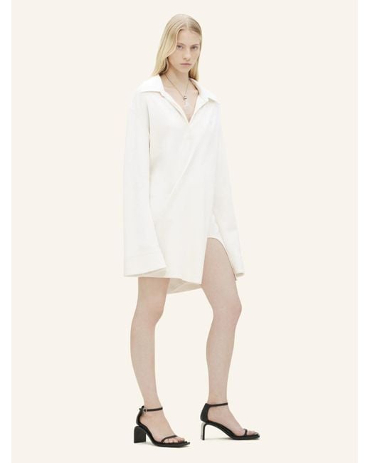 Courreges White Courrèges Twist Long-Sleeved Polo Dress