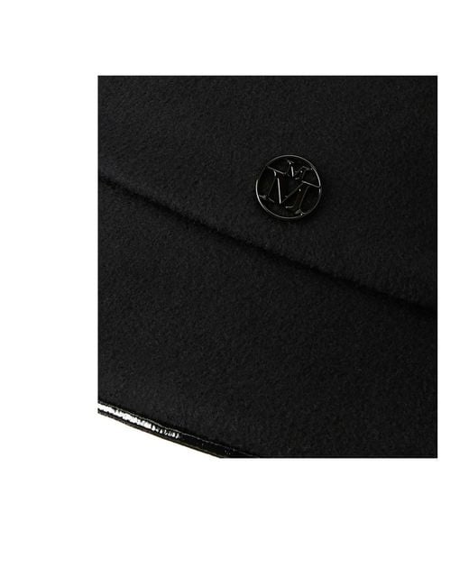 Maison Michel Black Souna Logo-Plaque Bucket Hat