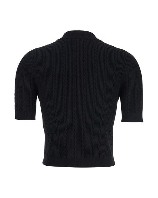 Balmain Black Button Embellished Knitted Cardigan