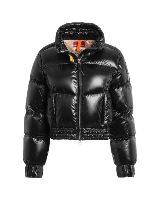 Parajumpers Black Logo-Patch Puffer Jacket