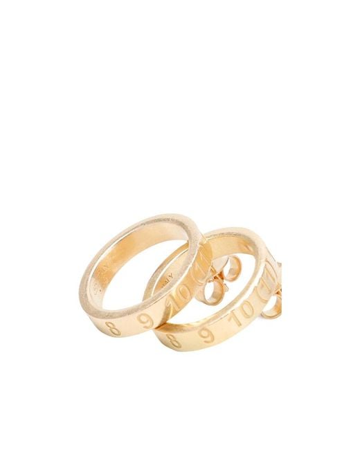 Maison Margiela Multicolor Circle Logo-Engraved Earrings for men