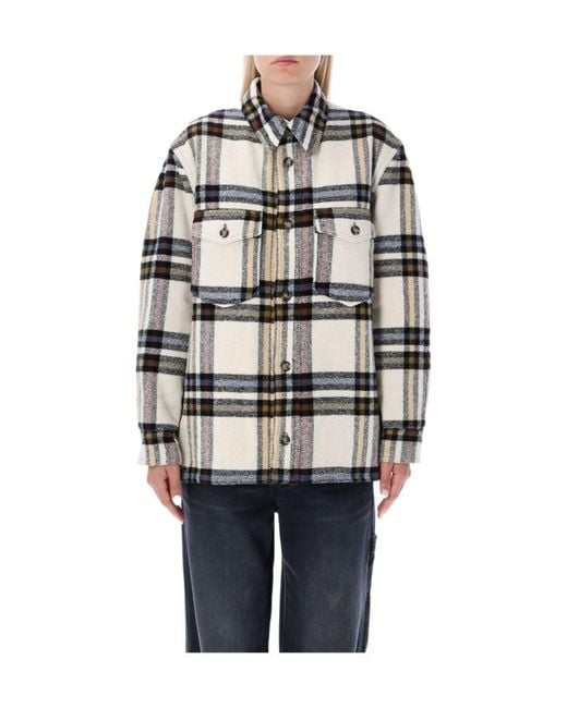 Isabel Marant Gray Isabel Marant Étoile Every Checked Padded Jacket