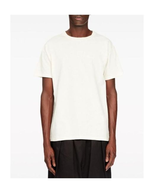 Maison Margiela White Logo-Printed Crewneck T-Shirt