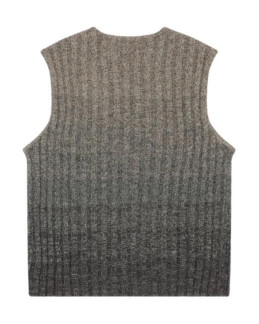 ERL Gray Wool Gradient Knitted Vest for men