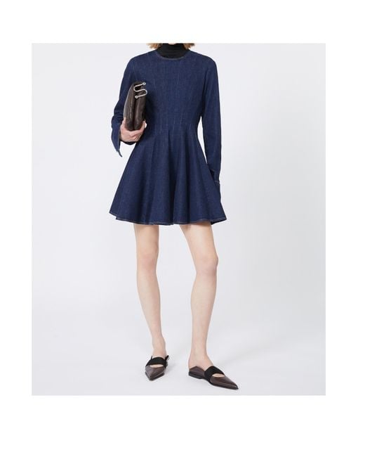 Sportmax Blue Aereo Mini Denim Dress