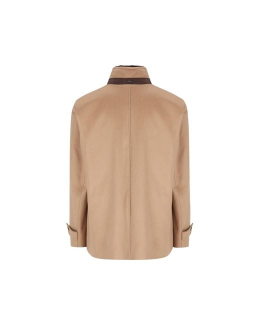 Herno Natural Long-Sleeved Button-Up Jacket for men