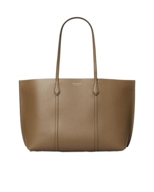 Tory Burch Natural Perry Logo-Printed Tote Bag